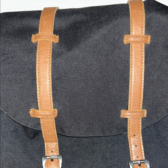 Herschel Supply Company Black Backpack with Tan Straps - Picture 3 of 8
